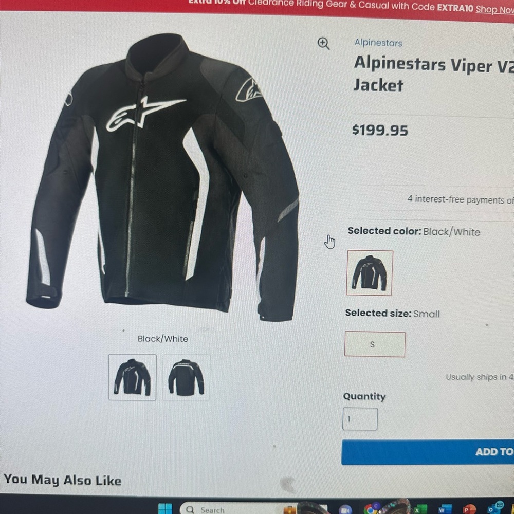 Alpinestars Motorcycle Jacket NEW